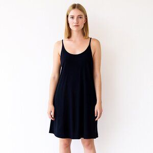 2/$30 Lou & Grey Scoop Neck Slip Dress Black XS #1539